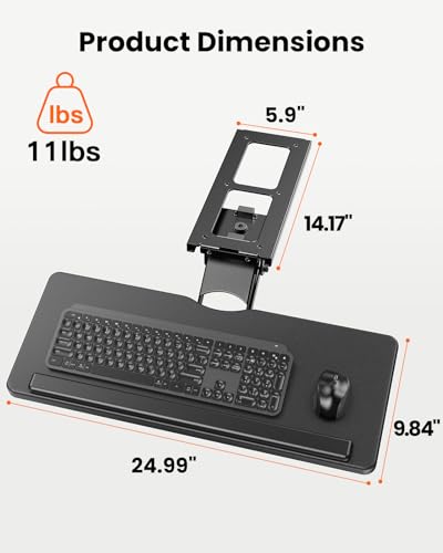 Ergear EGKB05B-US Keyboard Tray Under Desk thumb #7