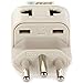 OREI US to Brazil Plug Adapter - Type N Travel Adapter for Brazil - Universal 2 in 1 - CE Certified - RoHS Compliant - White (DB-11C)