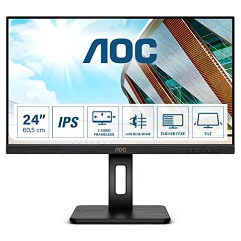 AOC 24P2Q 24 Inch FHD Monitor with USB Hub Cover