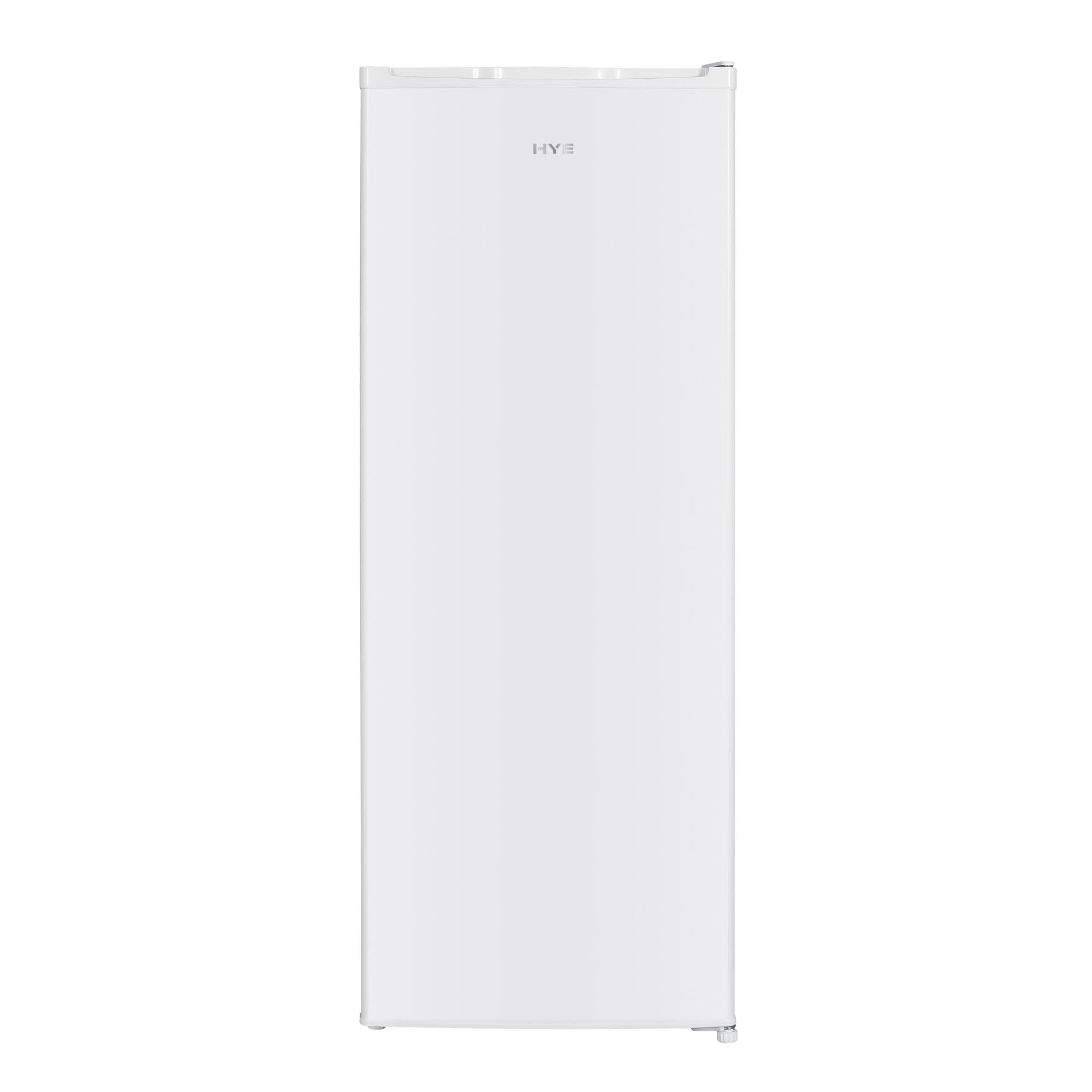 HYE Upright Larder Fridge - Medium Size Freestanding Fridge, 54.5cm Width, 242 Litre Capacity, Reversible Door, White, Suitable For Apartments & Families - RF01SDF242W01 - 1