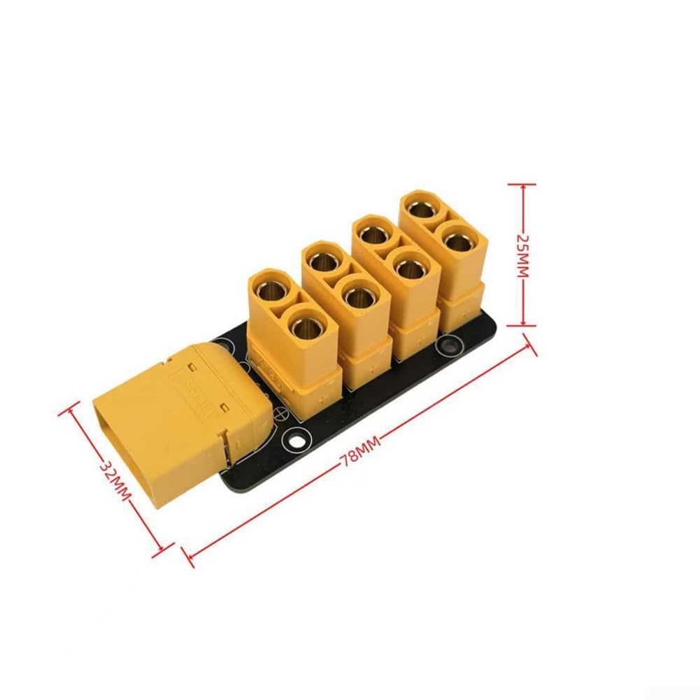 DIY 4-Channel Power Distribution Board avec Prise Intégrée pour XT90 ESC dans RC Voitures Bateaux et Robots (A)