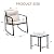 Devoko 3 Piece Rocking Bistro Set Wicker Patio Outdoor Furniture Porch Chairs Conversation Sets with Glass Coffee Table (Beige)