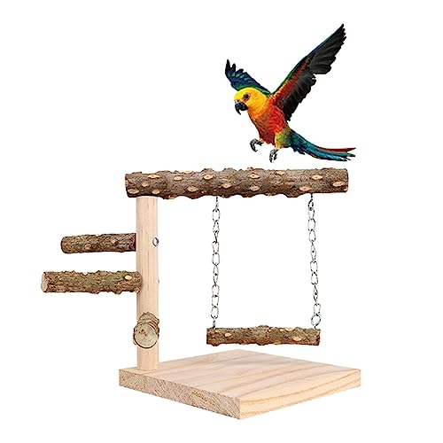 Yajuyi Playground para Pássaros de Estimação - Suporte de Madeira para Aves, pau de pimenta