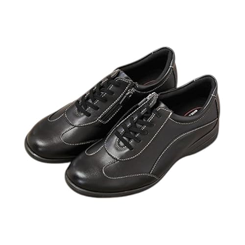 0221[PIERRE RICCI]ピエールリッチ やわらか山羊革5E快適軽量レディースシューズ ブラック (婦人靴)23.0cm