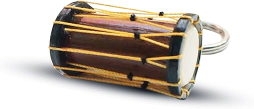 Mats Avenue Hand Made Teak Wood Key Chain and Ring Chenda (torn) Hand Made in Teak Wood Set of 1