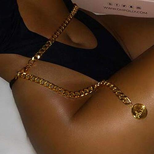 Cosydays sexy belly chain gold beach bikini body chain waist summ…