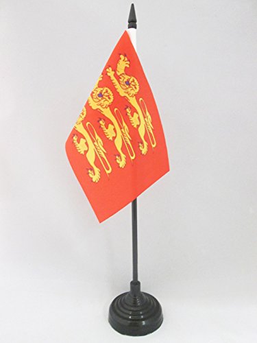 AZ FLAG, Upper Normandy Table Flag 4'' x 6'', French region of Haute-Normandie Office Mini Banner 100% Polyester 15 x 10 cm - Image 2