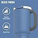 ASOBU DUPLEX 2-in-1 Travel Mug and Beer Can Holder Enjoy hot and cold drinks simultaneously -22 oz Hot Coffee or Tea Tumbler with Attached 12 oz Cold Can Holder for Beer or Soda, Slate Gray