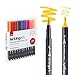 KINGART 445-24, Set of 24 Dual Tip Brush Pens, Assorted 24 Piece