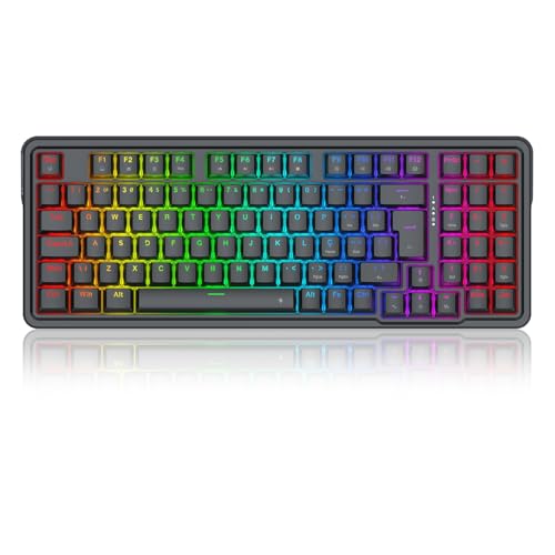 Teclado Mecânico Gamer Redragon Gloria RGB Preto 1800 Compact Gasket Mount Switch Marrom K664-RGB (PT-BROWN)