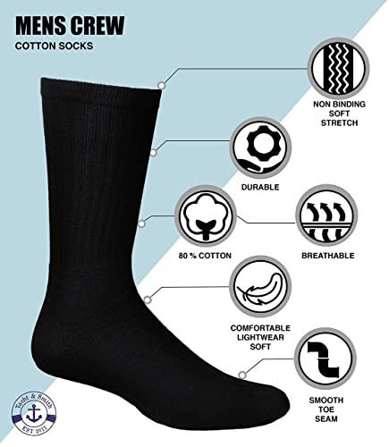 Yacht & Smith Mens & Womens Wholesale Bulk Sports Crew, Athletic Case Pack Socks3