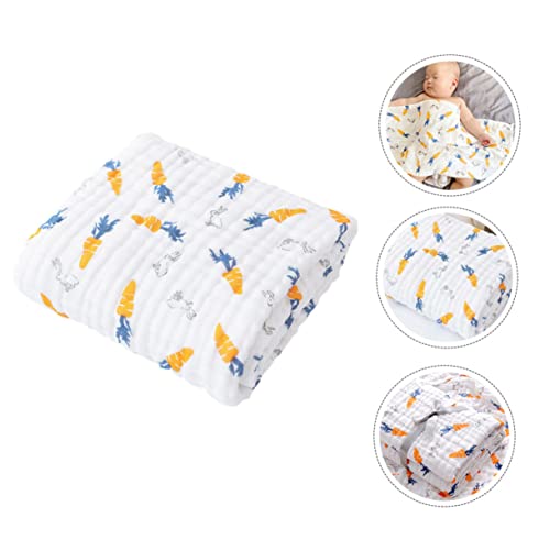 Toddmomy 1Pc Baby Gaas Badhanddoek Pluche Worp Dekens Baby Inbakeren Hooded Baby Handdoeken Baby Ontvangst Deken Hooded Badhanddoeken Voor Baby'S Baby Bad Baby Inbakeren Deken Bad Levering - Afbeelding 3