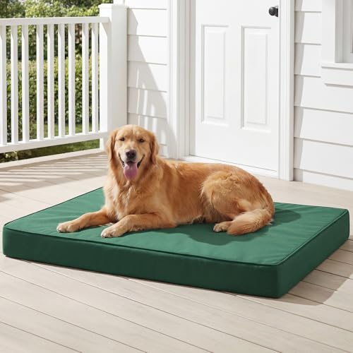WNPETHOME Outdoor Dog Bed Waterproof, Large Outdoor Dog Bed for Large Sized Dog, Outdoor Indoor Dog Bed with Removable Washable Cover, Egg Crate Foam Dog Crate Mat, Durable Waterproof Dog Be