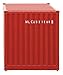 Walthers SceneMaster HO Scale Model of Xtra Leasing Intermodal XKTZ (red, White) 20' Corrugated Container with Flat Panel