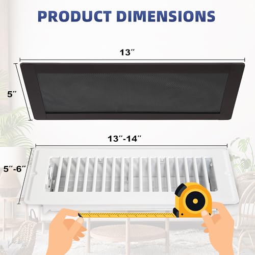 Magnetic Vent Cover, 3 Pack 5" x 13" for Floor, Wall & Ceiling Register - image 2