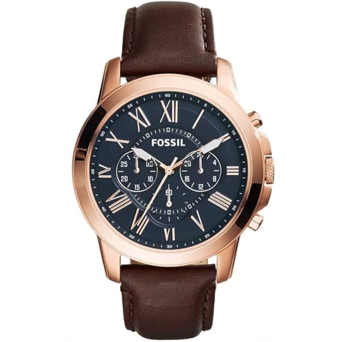 Image of Fossil Grant Analog Blue Dial Men's Watch - FS5068