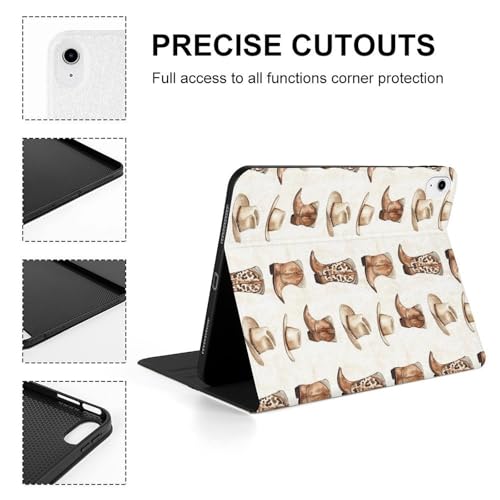 Housse iPad 11 pouces 2025 ultra fine avec support et imprimé vache original - 4