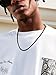 ChainsPro Leather Necklace Cord 3mm Male Female Daily Jewelry Handmade Choker 20 Inch Mens Necklace