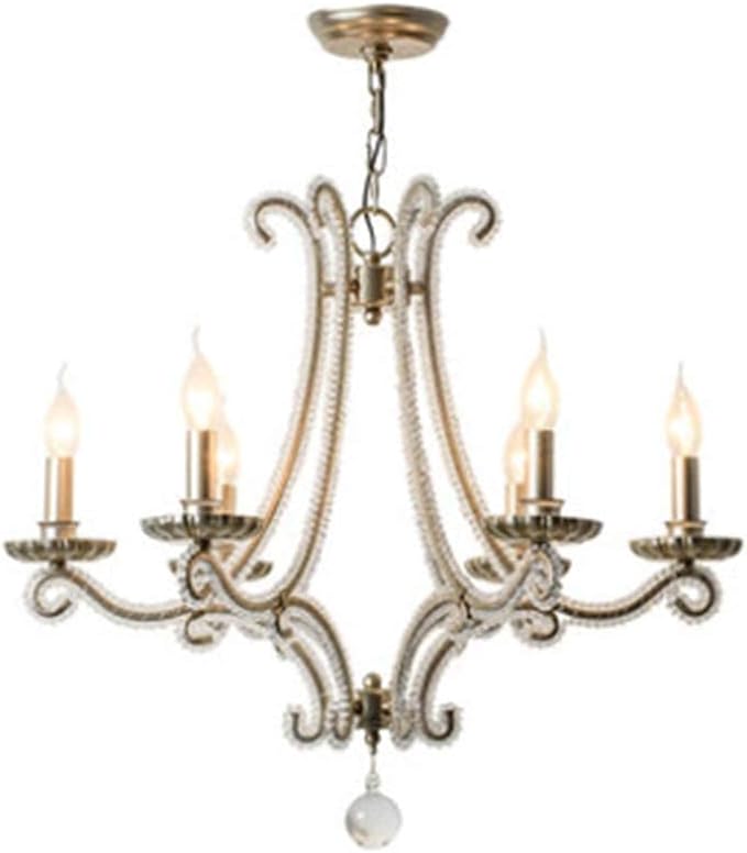 64 * 51cm Crystal Chandelier Living Room Lights Restaurant Lamps,Wrought Iron Rustic Simplicity of French Luxury Bedroom Light Chandelier