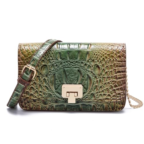 Image of Makcr Joacbv Small Crocodile Crossbody Cell Phone Purse for women Vegan Leather Clutch Wallet with Leather Shoulder Strap | Small