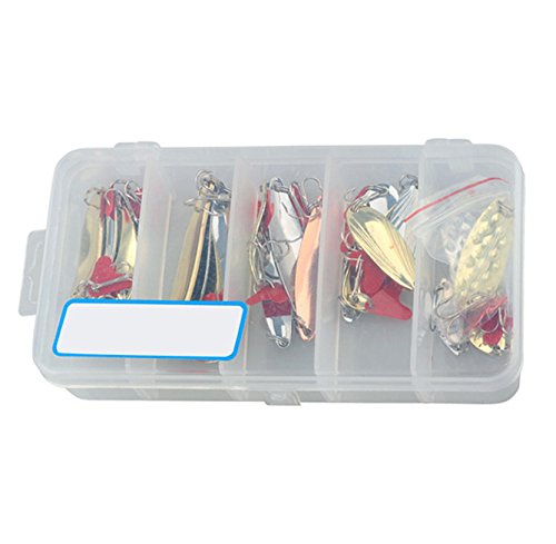 Futaba Artificial Fishing Lures Spoon Bait Metal Lure Kit - 10 Pcs 2