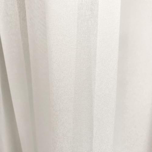 Fertigstore SABLIO Uni cortina plisada blanca de 225 x 450 cm para decoración de interiores 3