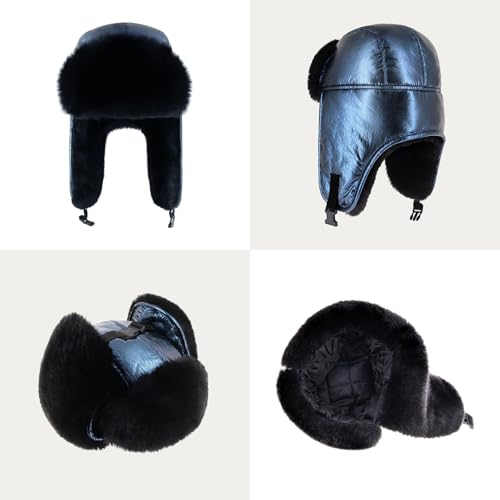 Image of Winter Trapper Ushanka Hat, Aviator Hat, Ear Flaps, Men Women