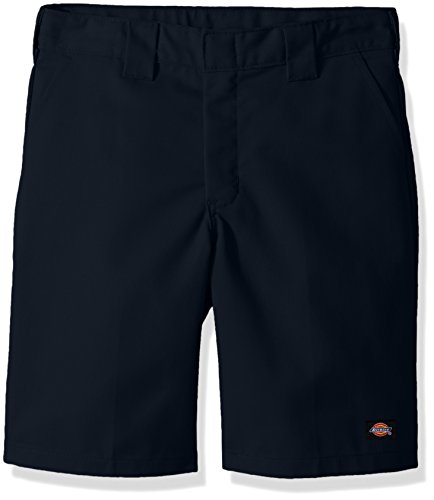 Dickies Boys Flexwaist Flat Front Short W/Extra Pocket Husky, Dark Navy, 14H