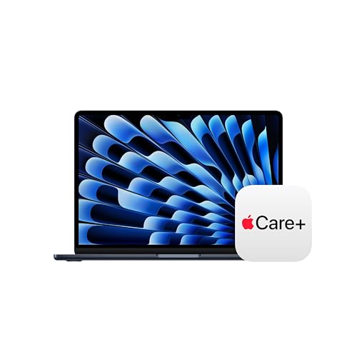 Image of Apple 2026 MacBook Air 13-inch Laptop with M5 chip: Built for AI, 13.6-inch Display, 16GB Unified Memory, 1TB SSD, 12MP Center Stage Camera, Touch ID, Wi-Fi 7; Midnight with AppleCare+ (3 years)