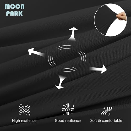 Image of MOON PARK Pregnancy Pillows for Sleeping - U Shaped Full Body Maternity Pillow with Removable Cover - Support for Back, Legs, Belly, HIPS - 65 Inch - Black - Cooling Cover