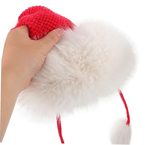 Gorro con orejeras de invierno punto acogedor pompón mujer 3