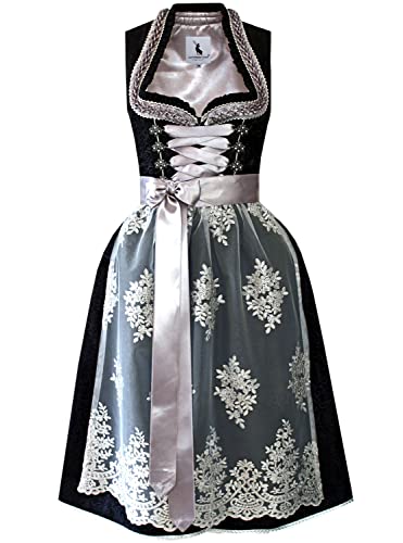 Alpenmärchen Midi Dirndl aus Exklusiver Kollektion inkl. Spitzenschürze...