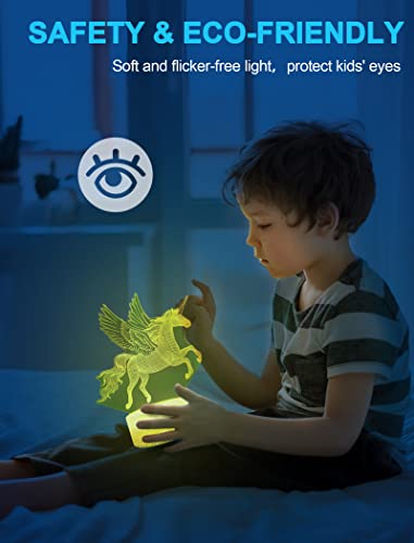 Nice Dream Unicorn Night Light For Kids, 3D Night Lamp, 16 Colors Changes With Remote Control, Room Decor, Gifts For Children Girls #TOP1