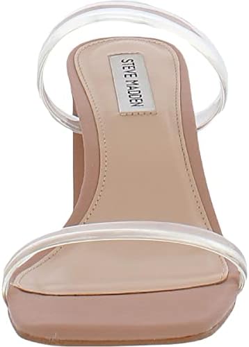 Steve Madden Women's Lilah Heeled Sandal, Clear, 9 | Image 1