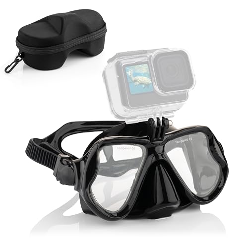 MOJOGEAR Lunettes de plongée avec support Go Pro et étui – Filmez sous l'eau avec votre Go Pro...