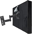 NEXCOVER Outdoor TV Cover, 58" to 60" TV Screen Protector, 600D Canvas Heavy Duty Waterproof Fade Resistant Material, Waterproof Canvas TV Protector for LCD, LED, Black
