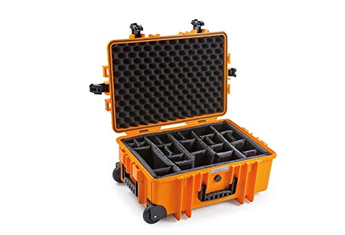 🛒 Crazy Deals B&W International GmbH Adjustable Compartment dividers (RPD), Orange, Typ 6700-Innenmaß 53x36x22cm