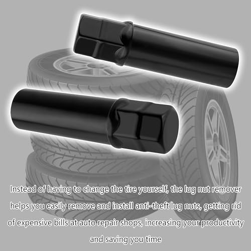 CXCCOI 2PCS Spline Lug Nut Socket Set,CRV Steel Locking Lug Nut Removal Tool for Quick Removing/Installing Lug Nuts,M12/M14 Wheel Lock Removal Kit Fits with Spline Drive Tuner