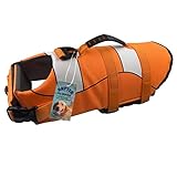 ❤ 【 "debe ser para perros en deportes acuáticos y para perros mayores para nadar】: el chaleco salvavidas para perros puede moverse libremente y tiene un agarre robusto en la espalda con el que se puede sacar del agua para que no se deslice. Chaleco flotante para perros, chaleco salvavidas para perros.