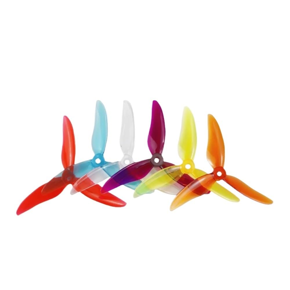 Uniwersalne 4 sztuki / 2 pary 51499 5-calowe śmigła z 3 ostrzami, do zdalnych wyścigów dronów 22072306 (4 szt. 51499 Hyaline)