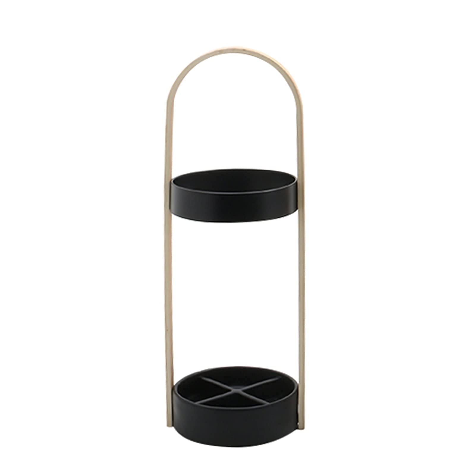 Porte-parapluies, Porte-parapluies sur Pied en métal avec 2 Crochets pour Ranger parapluies Longs et Courts/Noir