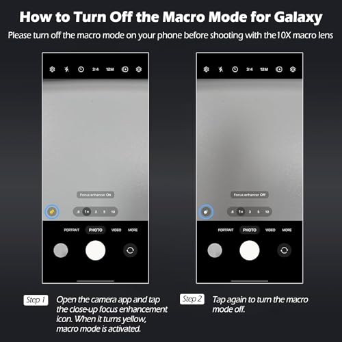 【2025 Upgraded】 75mm Macro Lens for iPhone, Pixel, Samsung Galaxy, OnePlus, Huawei, and Other Phones, Phone Camera Lens Macro Lens Attachment for iPhone, Universal Clip Included