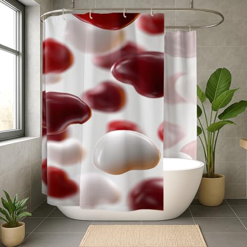 Rideau de douche extra large polyester imperméable baignoire - 4