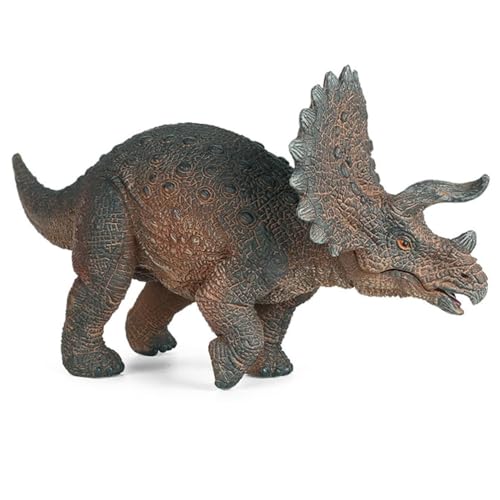Image of FUNFOB Dinosaur Toy Figure Width- 19cm Triceratops Dinosaur Toys for Kids & Adults PVC Multicolour | Whole Brown Triceptor SML