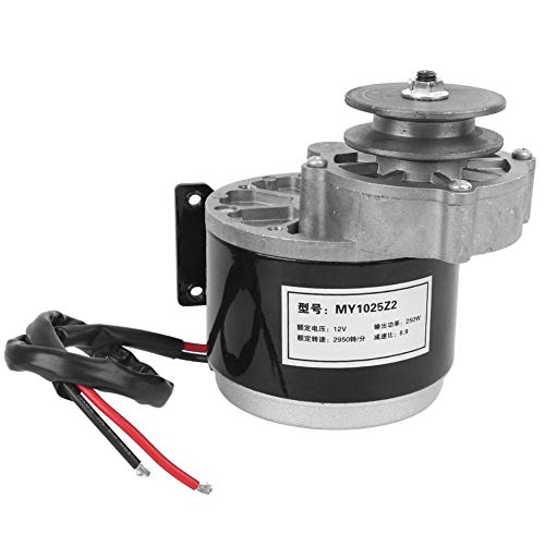 Alomejor 12 v 250 w Moteur électrique cuivre Courroie poulie motoréducteur Accessoire Courroie poulie motoréducteur