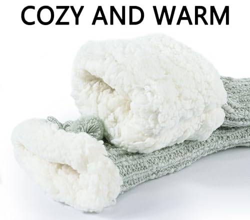 BenSorts Women Non Slip Winter Thick Slipper Socks with Grippers Warm Fuzzy Socks Christmas Gifts2