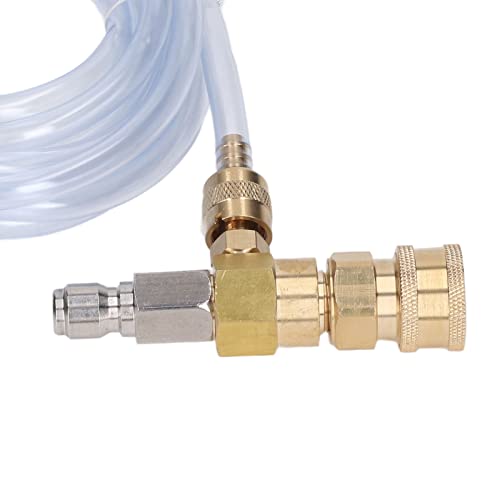 Image of Chemical Injector Kit Chemical Injector Brass Stainless Adjustable Downstream Injector with 9.8ft Tube 5000 PSI for Pressure Washer Tool Sets