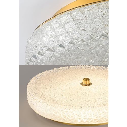 Plafonnier moderne laiton 40cm pour un éclairage de salon chic - 7