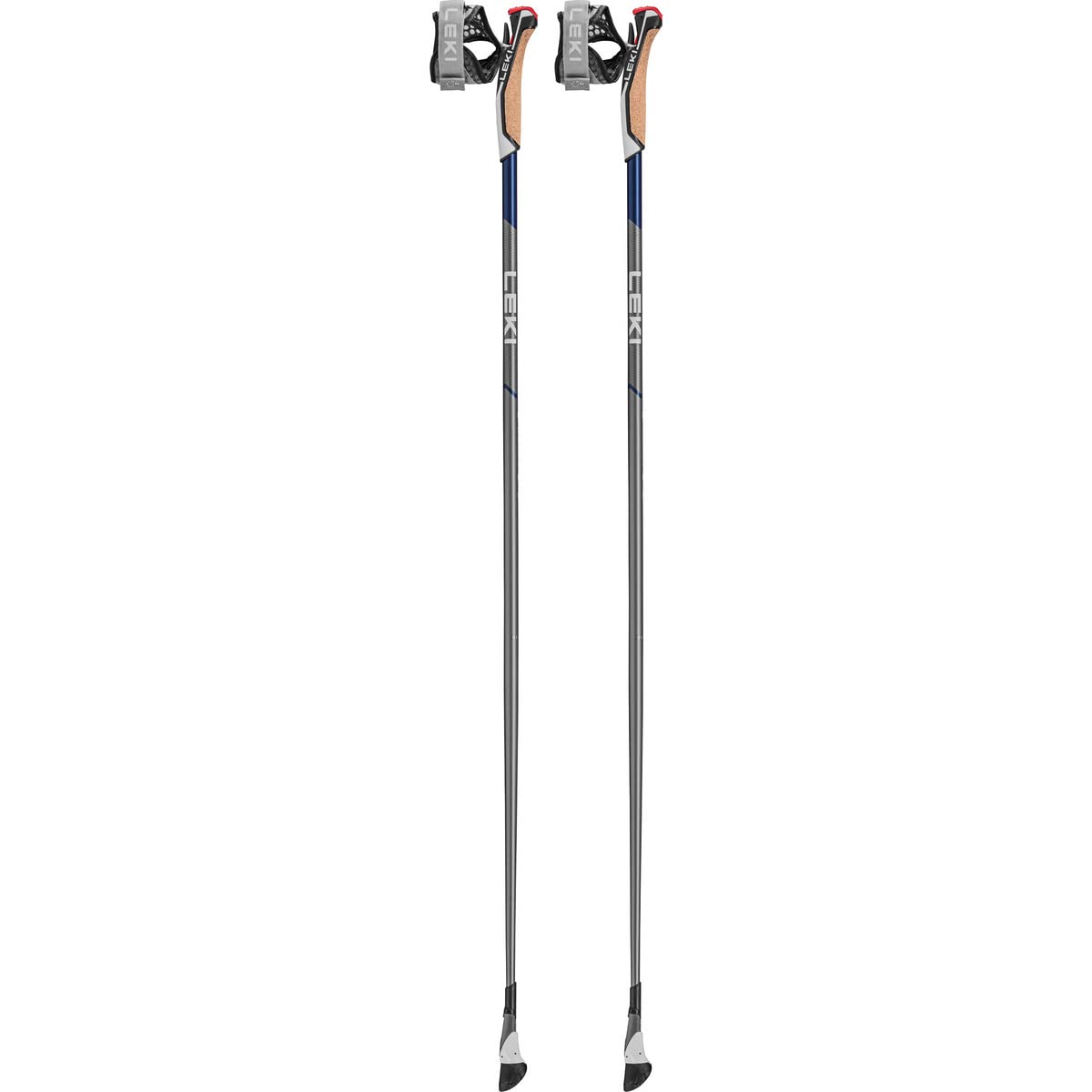 LEKI Smart Flash Sticks, Light Anthracite-Midnight Blue, 130 cm
