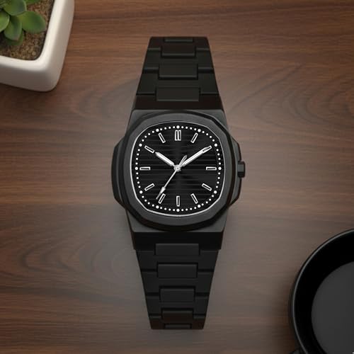 Image of Acnos Minimalist Black Men's Watch - Luxury Bracelet Watch | Modern Business Casual Wristwatch